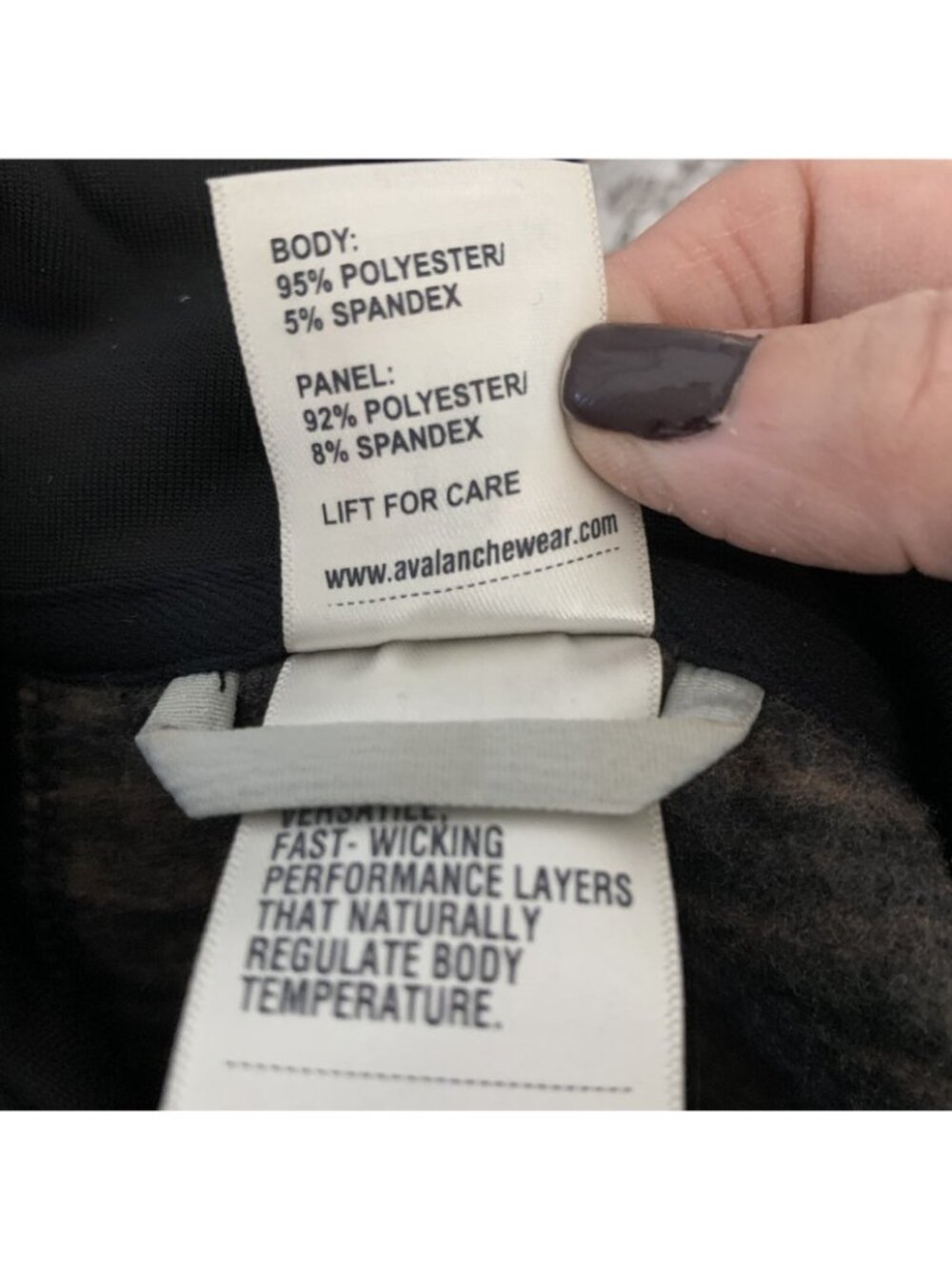 Avalanche Womens Jacket Sz L Black Zip Thumb Holes Athletic Wicking Activewear - Picture 6 of 12